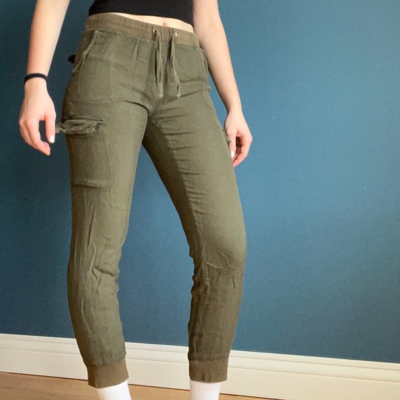 Pantalons cargo légers kaki - Picture 1 of 4